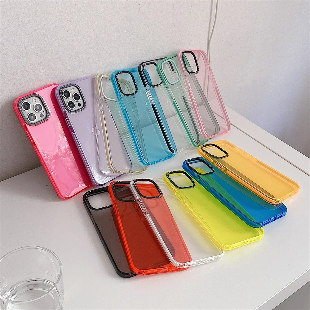 Blue Pink Transparent Soft Silicone Jelly Phone Case for iPhone 13 12 11 Pro 7 8 Plus X Xs Max XR Se Candy Color Protect Cover
Blue Pink Transparent Soft Silicone Jelly Phone Case for iPhone 13 12 11 Pro 7 8 Plus X Xs Max XR Se Candy Color Protect Cover