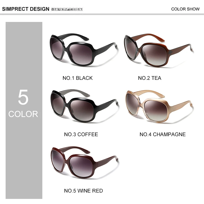 SIMPRECT 2020 Polarized Sunglasses Women Fashion Square Oversized Sunglasses Retro Driver's Sun Glasses Vintage Shades For Women 
SIMPRECT 2020 Polarized Sunglasses Women Fashion Square Oversized Sunglasses Retro Driver's Sun Glasses Vintage Shades For Women