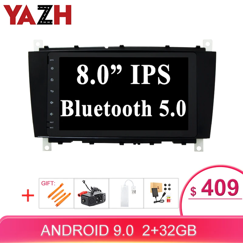 Яж 1 Din Авто радио для BENZ C Class CLC CLS W203 W209 C200 C350 CLK270 СБ Navi стерео с 8 0 "IPS Дисплей/Bluetooth