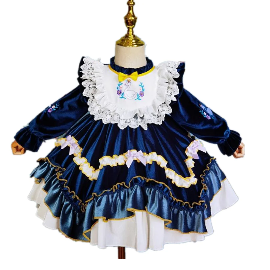 Autumn Winter New Spanish Vintage Ball Gown Long Sleeve Lace Stitching Birthday Party Easter Eid Dresses For Girls A963
Autumn Winter New Spanish Vintage Ball Gown Long Sleeve Lace Stitching Birthday Party Easter Eid Dresses For Girls A963