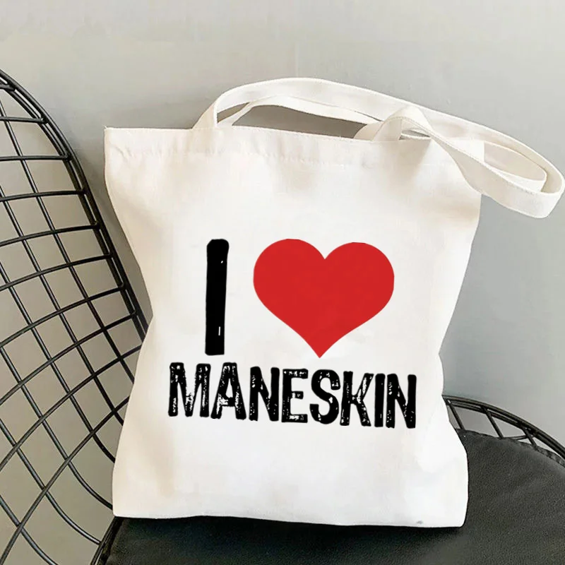 Сумка-шоппер с принтом «I love Maneskin», милая холщовая Женская сумочка для покупок в стиле Харадзюку, Женский тоут на плечо
Сумка-шоппер с принтом «I love Maneskin», милая холщовая Женская сумочка для покупок в стиле Харадзюку, Женский тоут на плечо