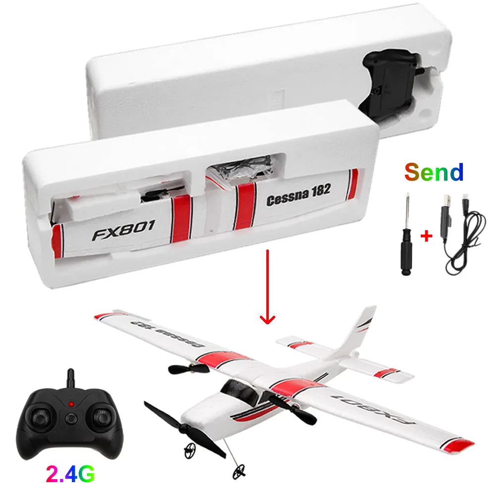 Beginner Electric Airplane RC RTF Epp Foam UAV Remote Control Glider Plane Kit Cassna 182 Aircraf More Battery Increase Fly Time
Beginner Electric Airplane RC RTF Epp Foam UAV Remote Control Glider Plane Kit Cassna 182 Aircraf More Battery Increase Fly Time