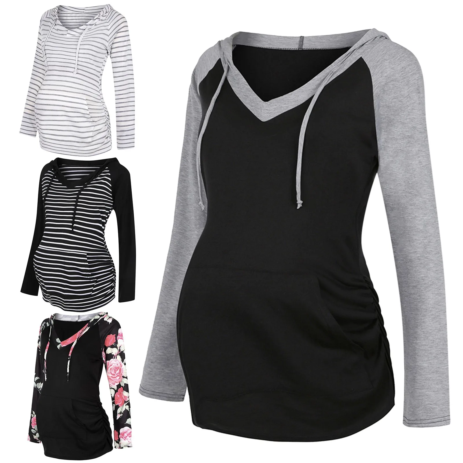 Maternity Sweatshirt Women Long Sleeve Hooded Sweater Maternity Striped Print Long Sleeve V-neck Hoodie Sweatshirts Top 2021 New
Maternity Sweatshirt Women Long Sleeve Hooded Sweater Maternity Striped Print Long Sleeve V-neck Hoodie Sweatshirts Top 2021 New