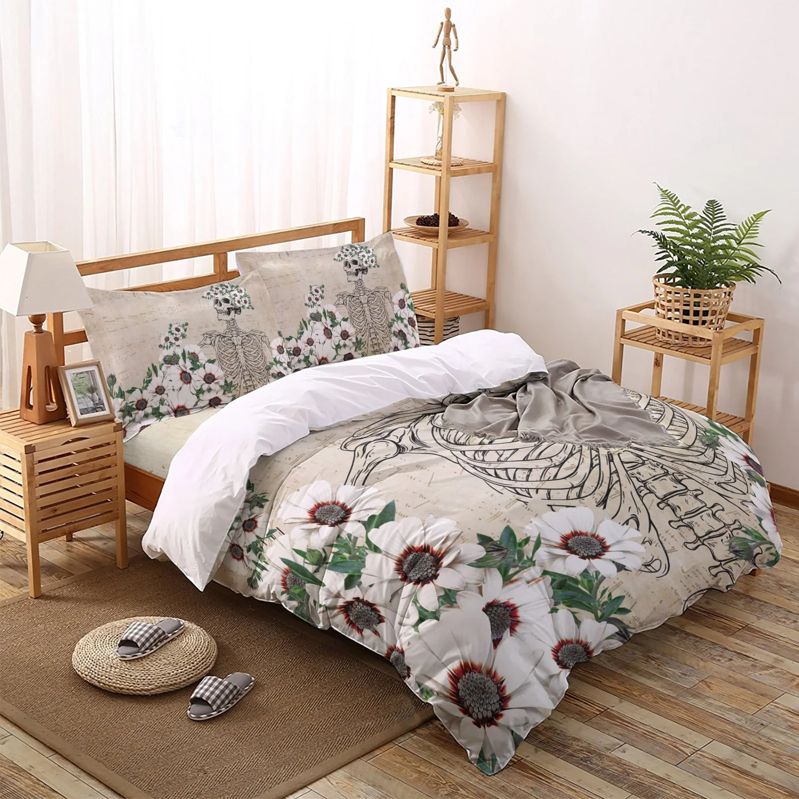 Skull Daisy Sheet Music Retro Bedding Set For Home Duvet Cover Set Bedclothes Bed Linens Sheet Queen King Size Qulit Covers
Skull Daisy Sheet Music Retro Bedding Set For Home Duvet Cover Set Bedclothes Bed Linens Sheet Queen King Size Qulit Covers