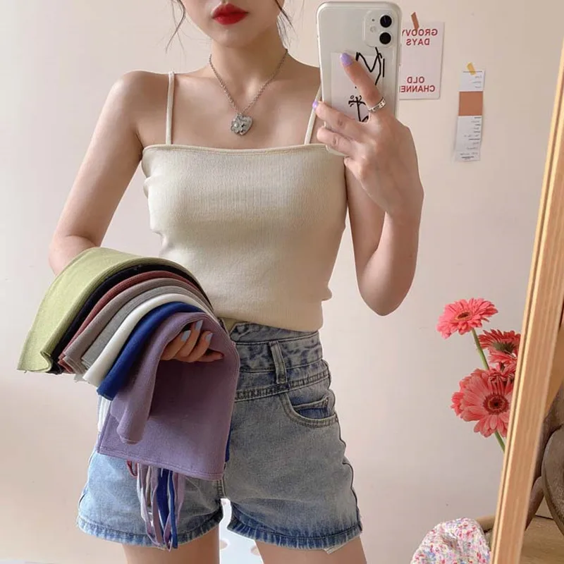 Women Knitted Crop Top for Ladies Fitness Vest Women Basic Sexy Slim Sleeveless Summer Tank Tops Vest
Women Knitted Crop Top for Ladies Fitness Vest Women Basic Sexy Slim Sleeveless Summer Tank Tops Vest