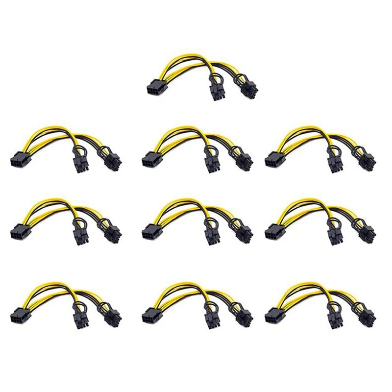 10Pcs 8 Pin PCI-E to Dual 8 (6+2) Pin Power Cable 20cm Motherboard Graphics Card PCI-E GPU Power Data Cable Splitter
10Pcs 8 Pin PCI-E to Dual 8 (6+2) Pin Power Cable 20cm Motherboard Graphics Card PCI-E GPU Power Data Cable Splitter