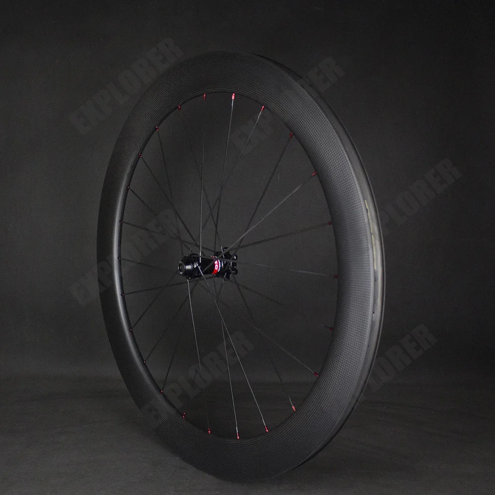 Carbon-Wheelsets Road Bike 75mm*26mm Disc Brake 700C Novatec 411-412SB 6-Bolts Road Bicyle Carbon Wheelset Tbeless Clincher
Carbon-Wheelsets Road Bike 75mm*26mm Disc Brake 700C Novatec 411-412SB 6-Bolts Road Bicyle Carbon Wheelset Tbeless Clincher