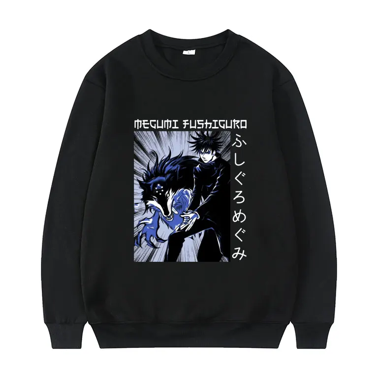Japanese Anime Jujutsu Kaisen Sweatshirt Fushiguro Megumi Print Pullover Black Jade Dog Graphics Sweatshirts Men Women Pullovers
Japanese Anime Jujutsu Kaisen Sweatshirt Fushiguro Megumi Print Pullover Black Jade Dog Graphics Sweatshirts Men Women Pullovers