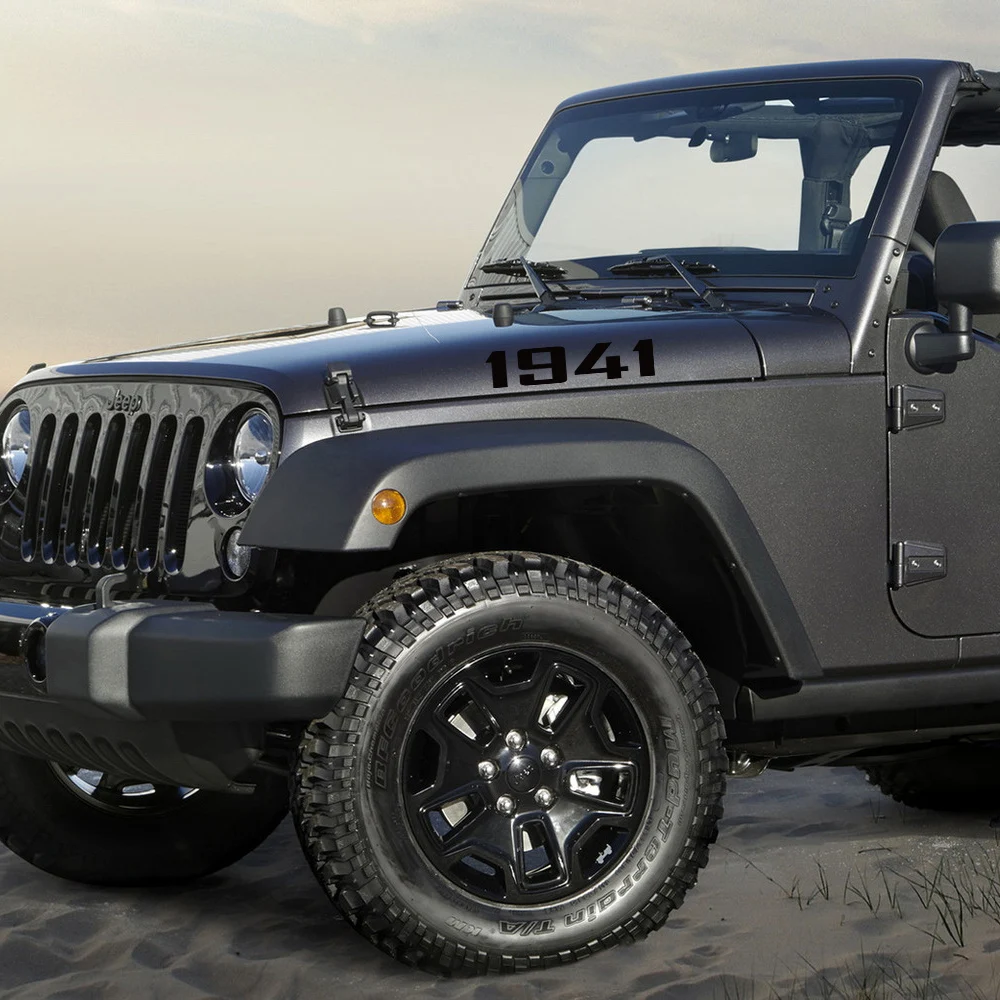For Jeep Wrangler Renegade Cherokee 1941 75th Anniversary Hood Stripes Decal Vinyl Hood Side Sticker Truck DIY Accessories
For Jeep Wrangler Renegade Cherokee 1941 75th Anniversary Hood Stripes Decal Vinyl Hood Side Sticker Truck DIY Accessories