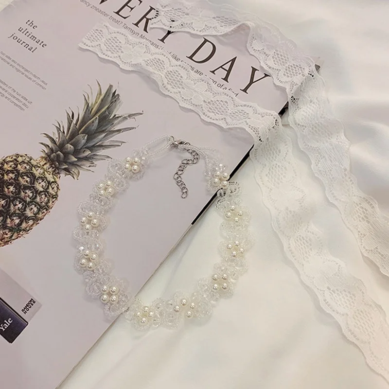 MENGJIQIAO New Elegant Baroque Style Lace Flower Choker Necklace For Women Girls Fashion Pearl Voile Pendants Party Jewelry
MENGJIQIAO New Elegant Baroque Style Lace Flower Choker Necklace For Women Girls Fashion Pearl Voile Pendants Party Jewelry