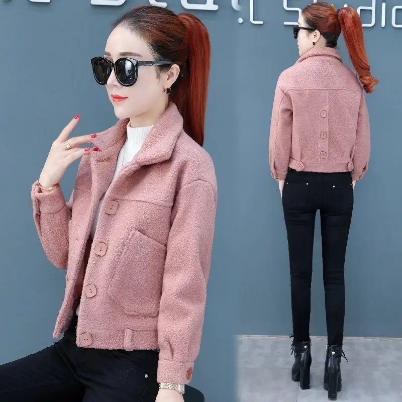 Short Woolen Coat Short Coat Women's Autumn and Winter Season Popular New Korean Style Loose Padded Nizi Clothes
Short Woolen Coat Short Coat Women's Autumn and Winter Season Popular New Korean Style Loose Padded Nizi Clothes