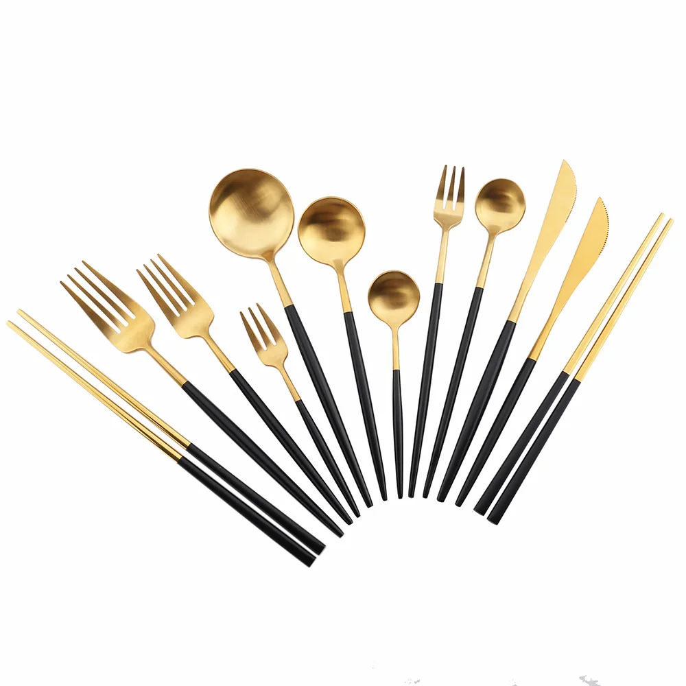 Ins Style Fashion Western Food Tableware Knives Spoons Forks Restaurant Household Tableware with Black Handle
Ins Style Fashion Western Food Tableware Knives Spoons Forks Restaurant Household Tableware with Black Handle