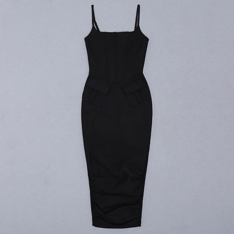 Ailigou 2021 Summer New Women's Pocket Black Bandage Dress Sexy Tight Spaghetti Strap Club Celebrity Runway Dress Vestidos
Ailigou 2021 Summer New Women's Pocket Black Bandage Dress Sexy Tight Spaghetti Strap Club Celebrity Runway Dress Vestidos