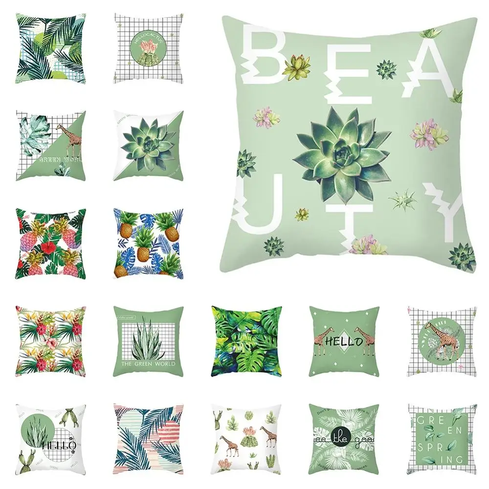 New Tropical Green Plant Pillow Case Living Room Soft Cushion Cover Sofa Fashion Home Decorative Pillowcase 45*45 cm 
New Tropical Green Plant Pillow Case Living Room Soft Cushion Cover Sofa Fashion Home Decorative Pillowcase 45*45 cm