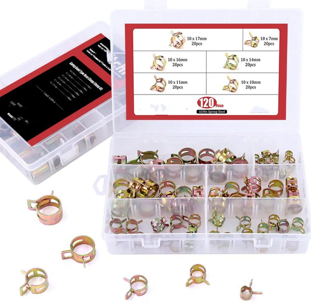 Free Shipping 120pcs/set 7-17mm Spring Clip Hose Clamp Fastener Fuel Line Hose Water Pipe Air Tube Car Plumbing Tools
Free Shipping 120pcs/set 7-17mm Spring Clip Hose Clamp Fastener Fuel Line Hose Water Pipe Air Tube Car Plumbing Tools