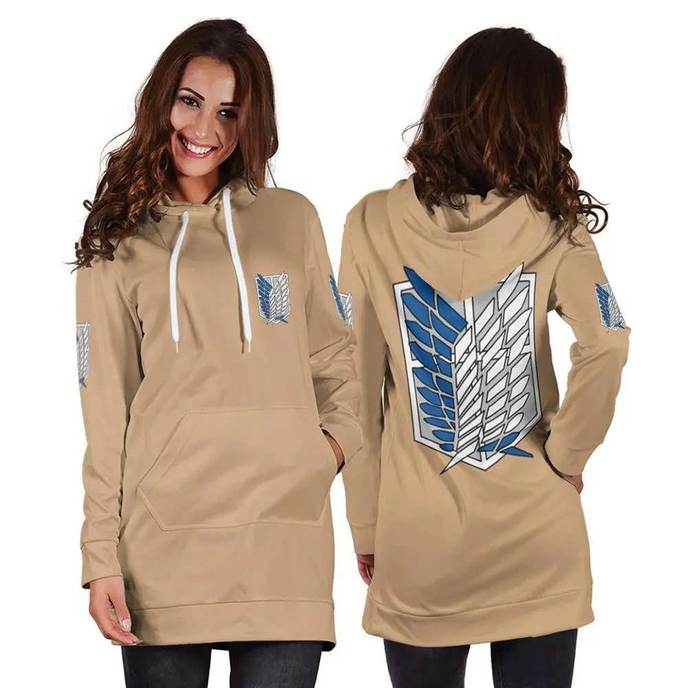 Attack on Titan Cosplay Long Hoodie Women 3D Printed Hooded Sweatshirt Casual Streetwear Pullover
Attack on Titan Cosplay Long Hoodie Women 3D Printed Hooded Sweatshirt Casual Streetwear Pullover