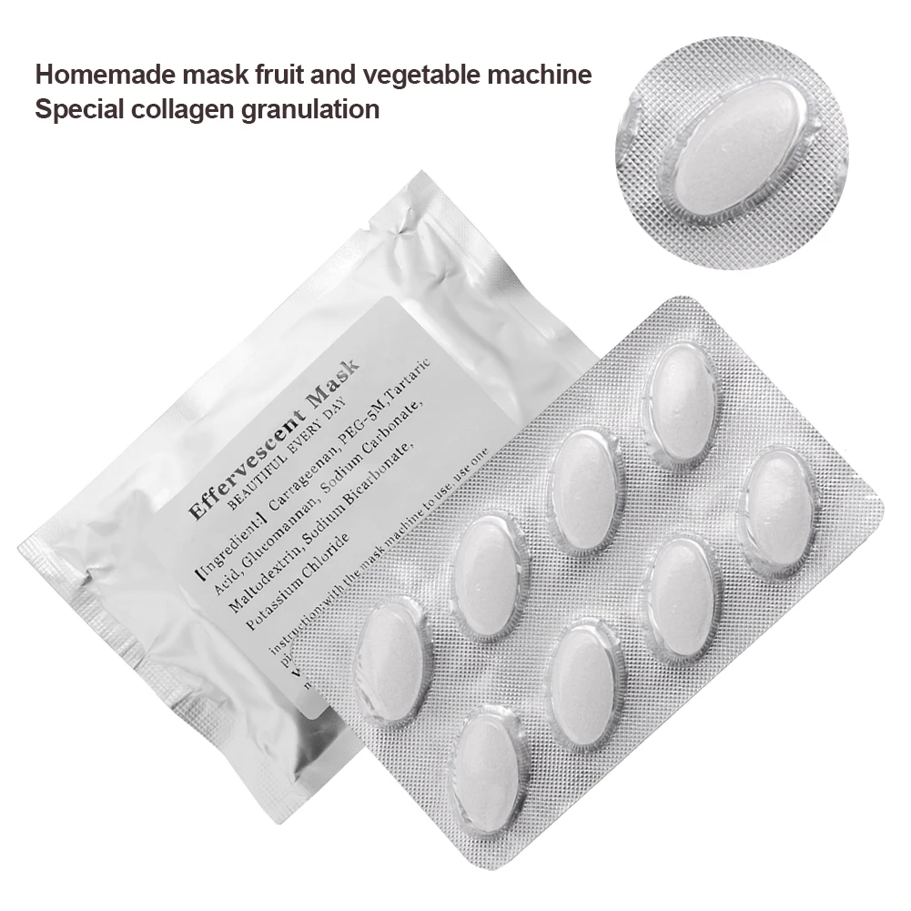 8Pcs Effervescent Collagen Tablets DIY Facial Fruit Vegetable Maker Automatic Mask Machine Use Anti Aging Wrinkle Hydrating
8Pcs Effervescent Collagen Tablets DIY Facial Fruit Vegetable Maker Automatic Mask Machine Use Anti Aging Wrinkle Hydrating
