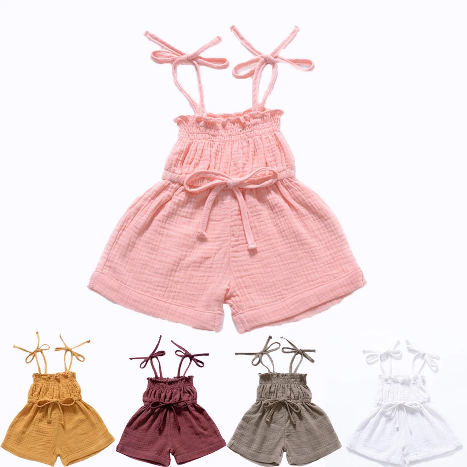Summer Outfit for Little Girls Kids Baby Girl Sling Jumpsuit Baby Solid Color Cotton and Linen Suspenders 1-6 Years
Summer Outfit for Little Girls Kids Baby Girl Sling Jumpsuit Baby Solid Color Cotton and Linen Suspenders 1-6 Years