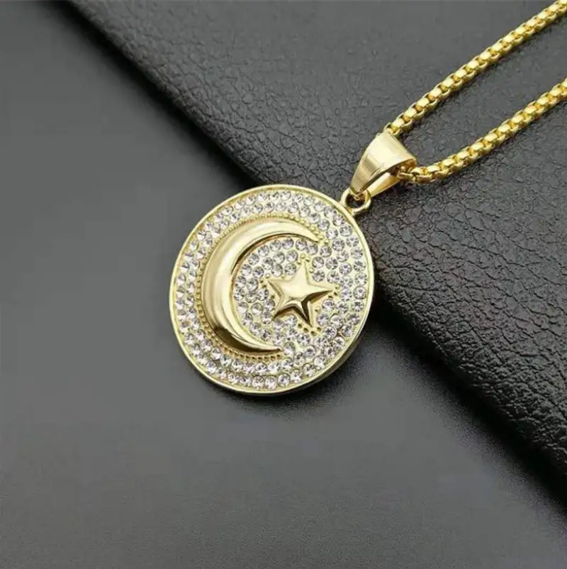 Men's Necklace Pendant Inlaid Zircon Necklace Stars and Crescent Hip Hop Pendant Necklace Jewelry Gift
Men's Necklace Pendant Inlaid Zircon Necklace Stars and Crescent Hip Hop Pendant Necklace Jewelry Gift