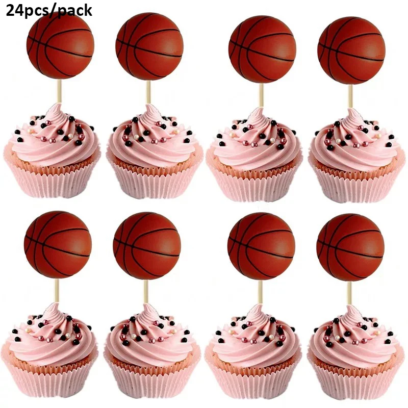 24pcs/pack Basketball Cupcake Toppers Birthday Cake Topper Decorating Picks Kids Wedding Party Decorations Baby Shower Favors
24pcs/pack Basketball Cupcake Toppers Birthday Cake Topper Decorating Picks Kids Wedding Party Decorations Baby Shower Favors