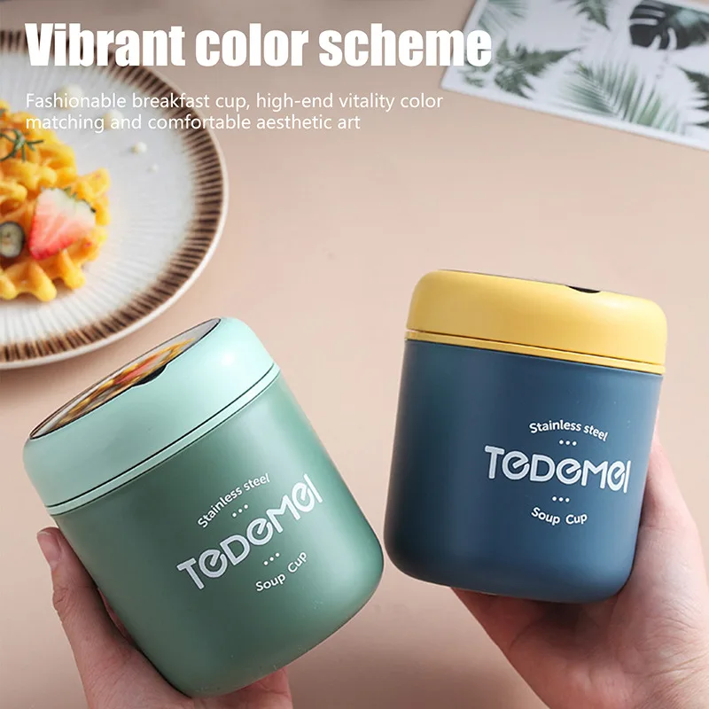 500ml Insulated Bucket Lunch Box Portable 304 Grade Stainless Steel Food Soup Rice Container Thermos Container Box Kitchen Tool
500ml Insulated Bucket Lunch Box Portable 304 Grade Stainless Steel Food Soup Rice Container Thermos Container Box Kitchen Tool