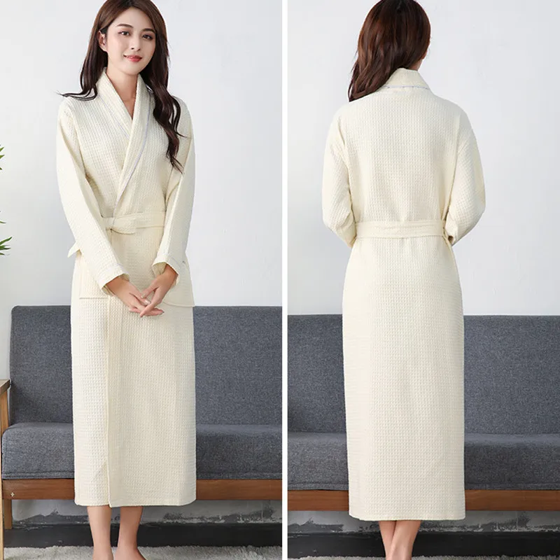 100% Cotton Waffle Bathrobe Men Women Nightgown Hotel Bathrobes Plus Size Spring Bathrobes Sleepwear Nightwear
100% Cotton Waffle Bathrobe Men Women Nightgown Hotel Bathrobes Plus Size Spring Bathrobes Sleepwear Nightwear