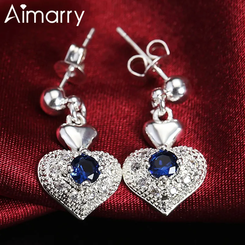 Aimarry 925 Sterling Silver Heart-Shaped Blue AAA Zircon Earring For Women Party Engagement Gifts Wedding Fashion Jewelry
Aimarry 925 Sterling Silver Heart-Shaped Blue AAA Zircon Earring For Women Party Engagement Gifts Wedding Fashion Jewelry