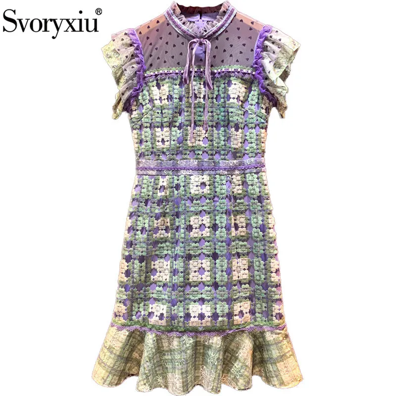 Svoryxiu Designer Summer Party Mermaid Short Dresses Women's Elegant Short Sleeve Hollow Out Embroidery Vintage Dress Vestdios
Svoryxiu Designer Summer Party Mermaid Short Dresses Women's Elegant Short Sleeve Hollow Out Embroidery Vintage Dress Vestdios