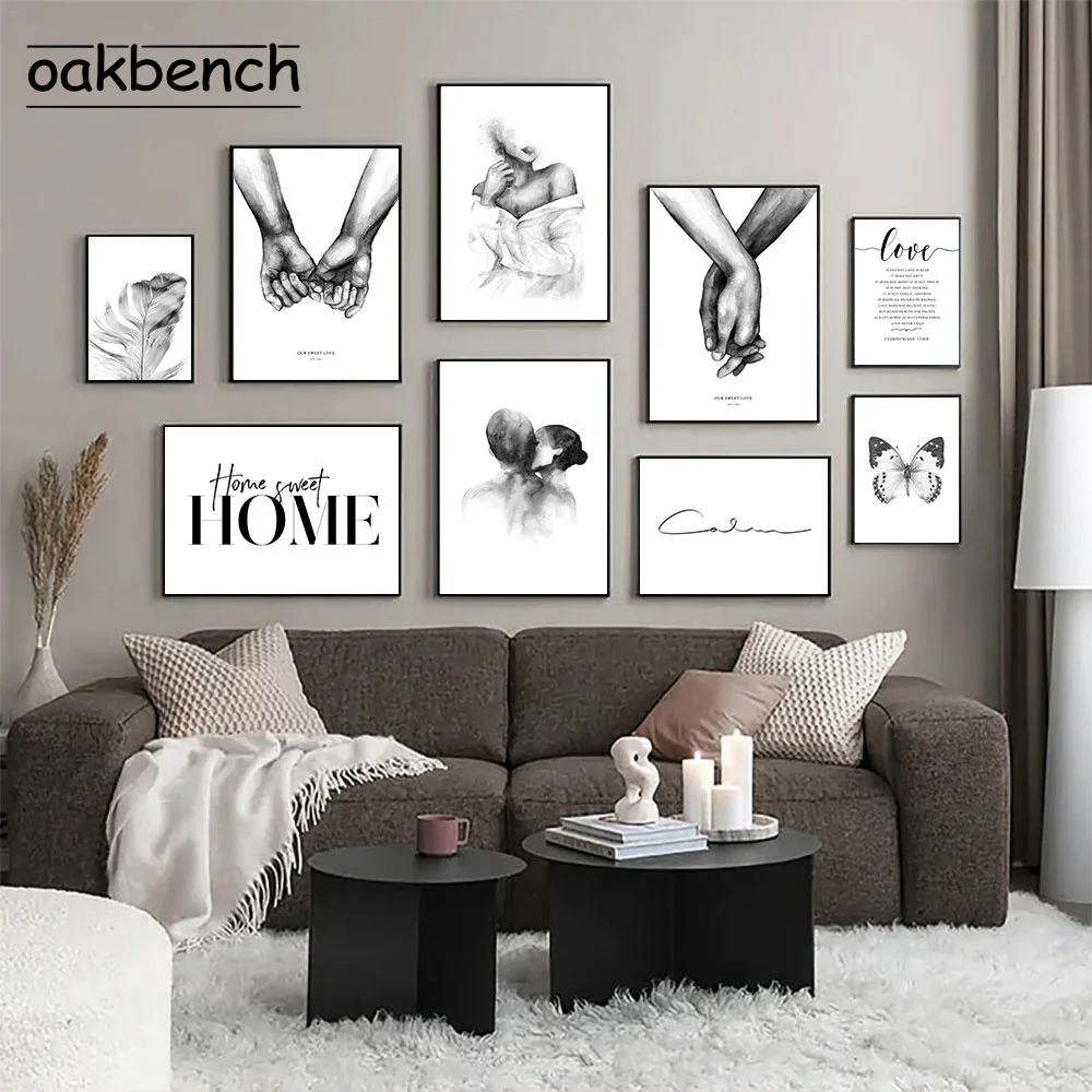 Romantic Hand In Hand Posters Black And White Canvas Painting Love Quote Poster Couples Lovers Decorative Prints Wall Paintings
Romantic Hand In Hand Posters Black And White Canvas Painting Love Quote Poster Couples Lovers Decorative Prints Wall Paintings