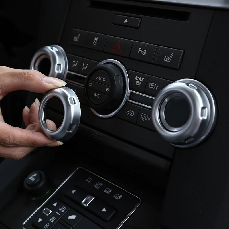 5pcs Chrome Volume and Air Conditioning Knobs Trim for Land Rover Discovery 4 LR4 Range Rover Sport Freelander 2 Car Accessories 
5pcs Chrome Volume and Air Conditioning Knobs Trim for Land Rover Discovery 4 LR4 Range Rover Sport Freelander 2 Car Accessories