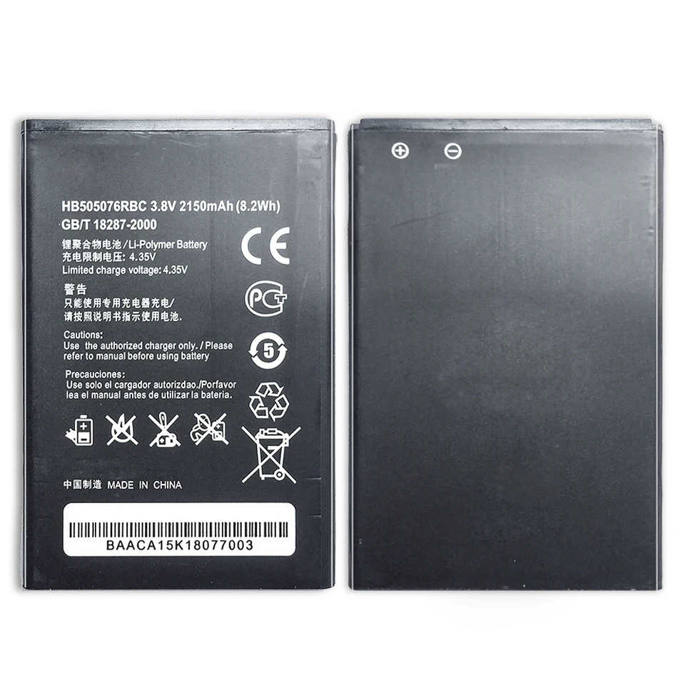 Сменный аккумулятор HB505076RBC для Huawei A199 G606 G610 G716 G610S G700 G710 C8815 Y600D-U00 Y600D U00 Y610 Y3 ii 2100 мАч