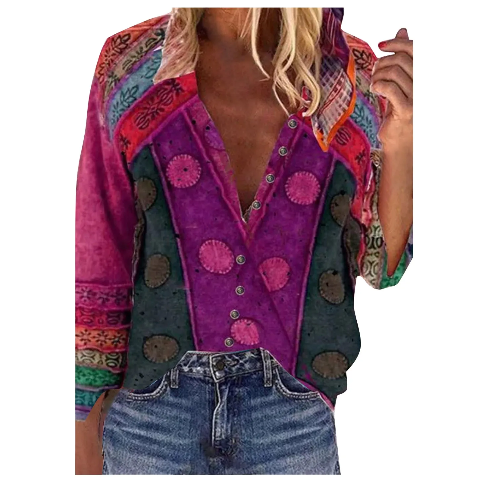 2021 New Hot Vintage T-shirts Womens Boho Flora Printed Casual Tee Tops Retro Long Sleeve V-neck Plus Size Pullover T-shirts 
2021 New Hot Vintage T-shirts Womens Boho Flora Printed Casual Tee Tops Retro Long Sleeve V-neck Plus Size Pullover T-shirts