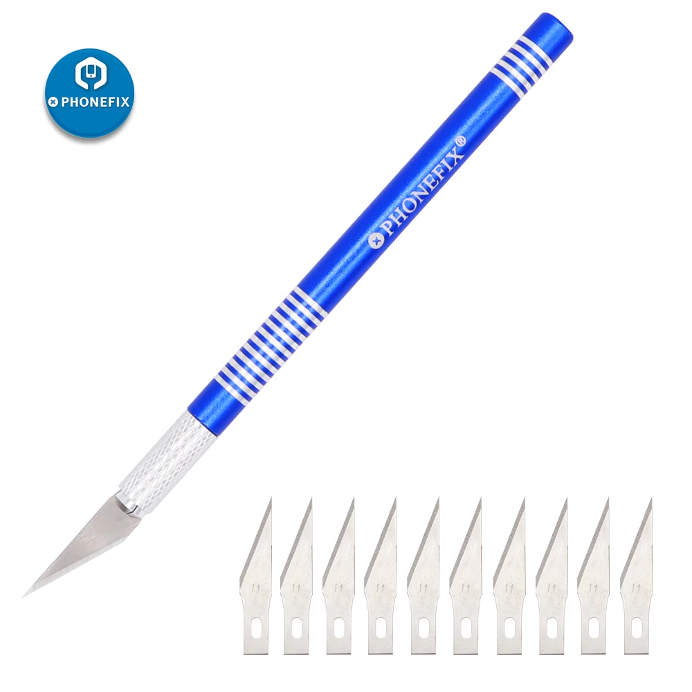 PHONEFIX Engrave Knife with 10 pcs Blade Set Sculpture Wood Carve Cutter Scraperfor Electronics Tool Kit Replacement Craft Tool
PHONEFIX Engrave Knife with 10 pcs Blade Set Sculpture Wood Carve Cutter Scraperfor Electronics Tool Kit Replacement Craft Tool