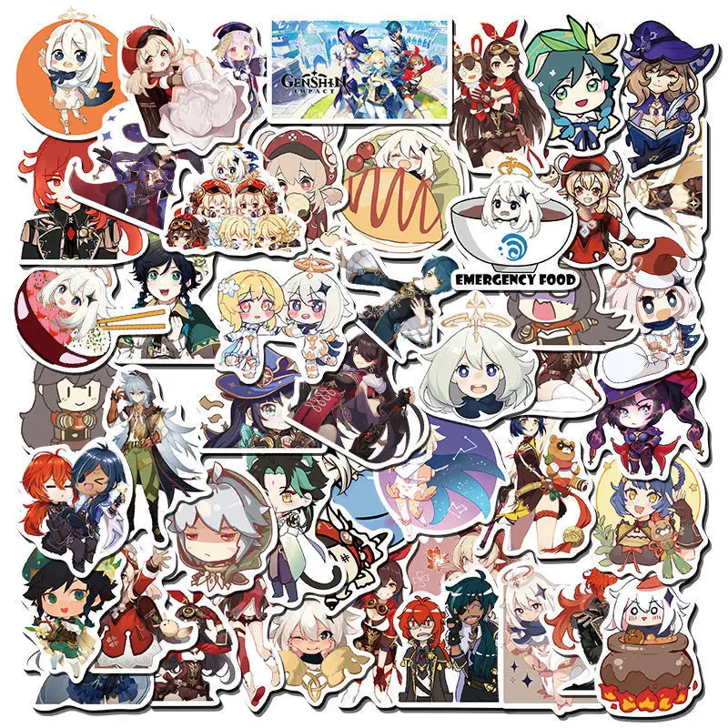 50/100pcs Genshin Impact Stickers Cartoon Cute Characters Waterproof Reusable Sticker DIY Car Scrapbook Bottle Suitcase Decor
50/100pcs Genshin Impact Stickers Cartoon Cute Characters Waterproof Reusable Sticker DIY Car Scrapbook Bottle Suitcase Decor