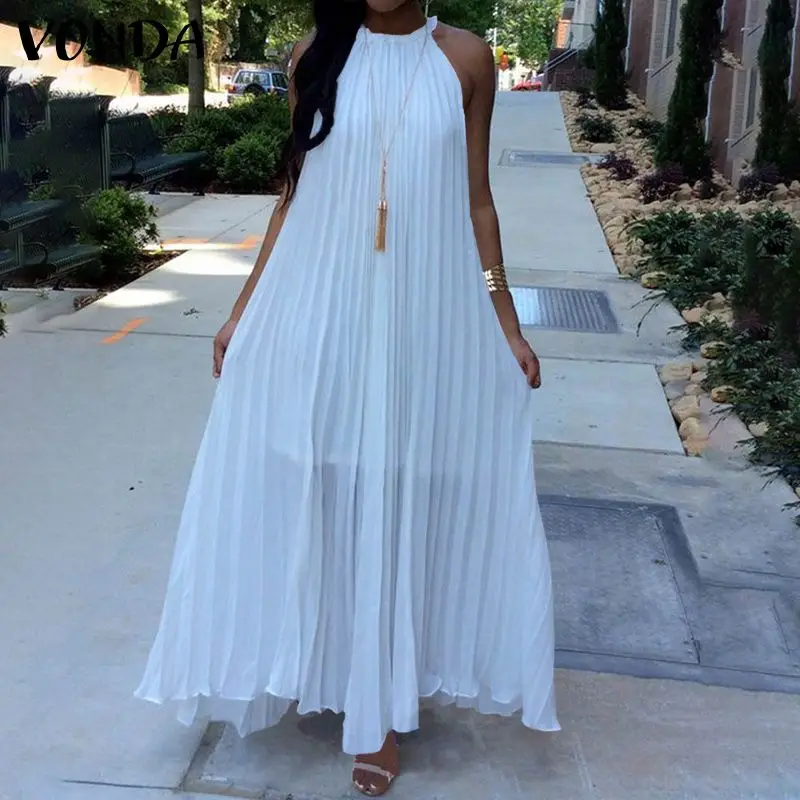 Elegant Women Summer Dress 2021 VONDA Sexy Strap Party Long Maxi Dress Loose Holiday Beach Sundress Vestidos Femme Robe
Elegant Women Summer Dress 2021 VONDA Sexy Strap Party Long Maxi Dress Loose Holiday Beach Sundress Vestidos Femme Robe