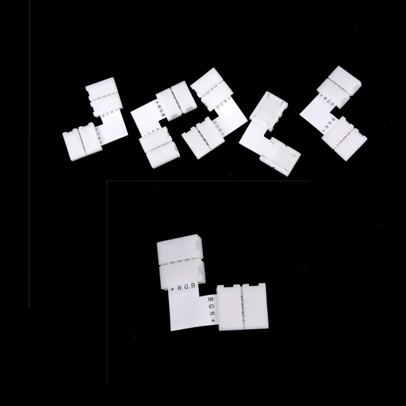 5pcs 4 Pin LED Connector L Shape Corner Quick Splitter Right Angle 10mm RGB LED Strip Light
5pcs 4 Pin LED Connector L Shape Corner Quick Splitter Right Angle 10mm RGB LED Strip Light
