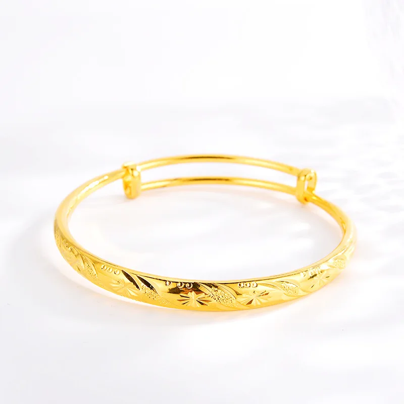 Delicate Women's Bracelet for Wedding Engagement Jewelry Cherry Blossom Pattern Gold Color Bracelets Push-pull Bangles Female
Delicate Women's Bracelet for Wedding Engagement Jewelry Cherry Blossom Pattern Gold Color Bracelets Push-pull Bangles Female