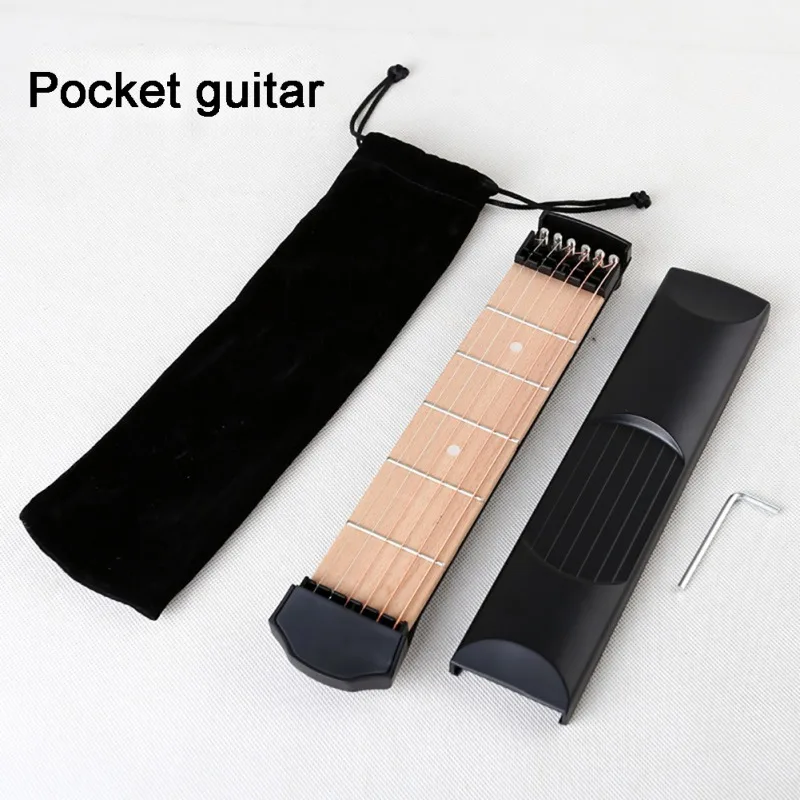 Portable Universal Pocket Guitar 6 Fret Model Wooden Practice 6 Strings Guitar Trainer Tool Gadget for Beginners
Portable Universal Pocket Guitar 6 Fret Model Wooden Practice 6 Strings Guitar Trainer Tool Gadget for Beginners