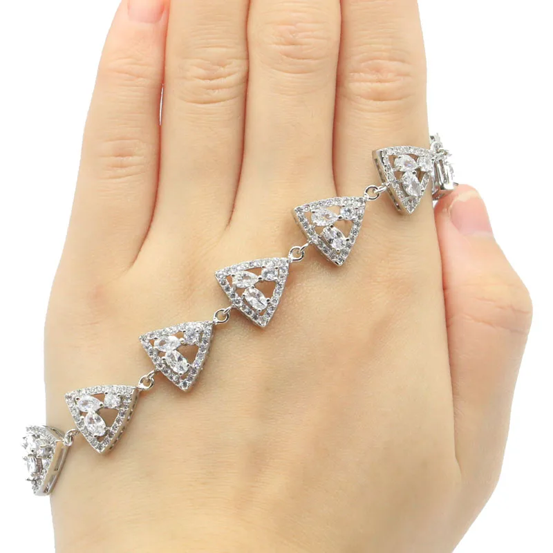 19x13mm Fantastic Created White Sapphire CZ Woman's Wedding Silver Bracelet 8-9inch
19x13mm Fantastic Created White Sapphire CZ Woman's Wedding Silver Bracelet 8-9inch