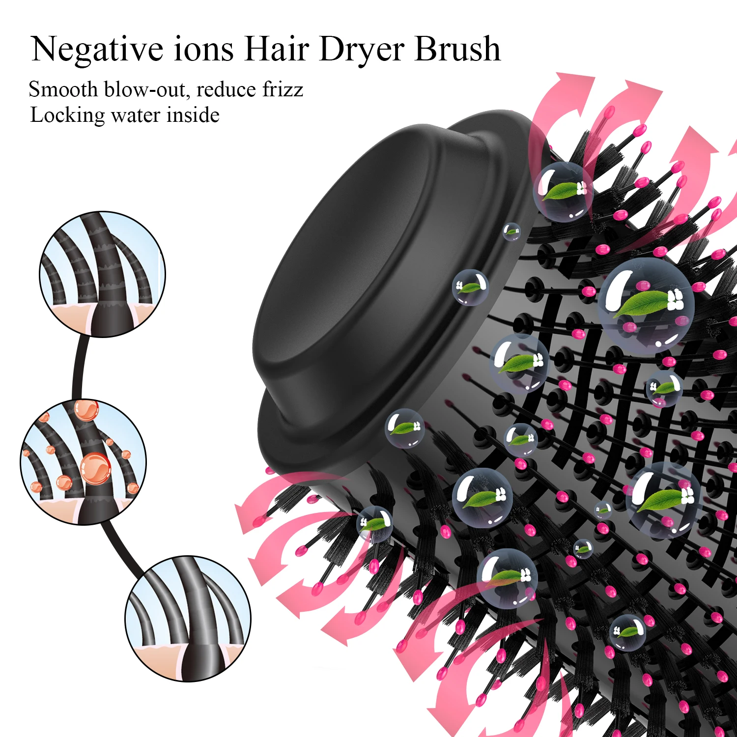 Hair dryer 2 in 1 one step, hot air brush, Curler, comb, electric air dryer brush, hair straightener
Hair dryer 2 in 1 one step, hot air brush, Curler, comb, electric air dryer brush, hair straightener