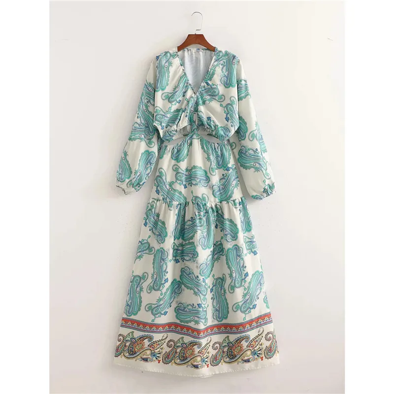 Merodi Summer Womens Fashion Green Print Hollow Out Waist Long Dresses Girls Casual V-Neck Long Puff Sleeve Chic Dress
Merodi Summer Womens Fashion Green Print Hollow Out Waist Long Dresses Girls Casual V-Neck Long Puff Sleeve Chic Dress