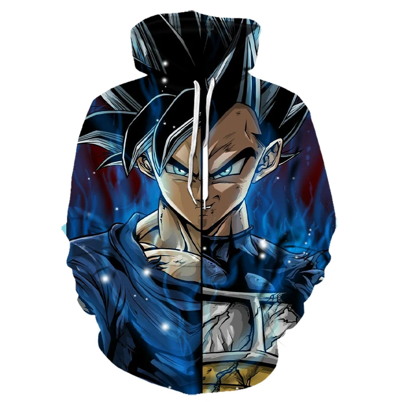Мужская толстовка с объемным принтом Dragon Ball Z Pocket Супер Saiyan Goku верхняя одежда для
