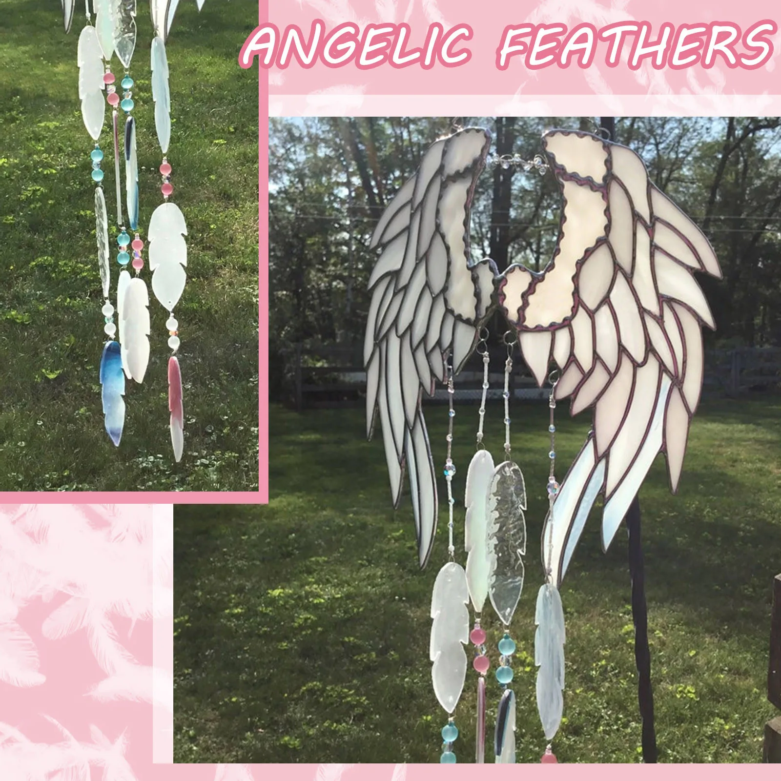 Little Angel Feathers Wind Chime Stained Glass Handmade Original And Exclusive Yard Garden Outdoor Living Decoration Wind Chimes
Little Angel Feathers Wind Chime Stained Glass Handmade Original And Exclusive Yard Garden Outdoor Living Decoration Wind Chimes