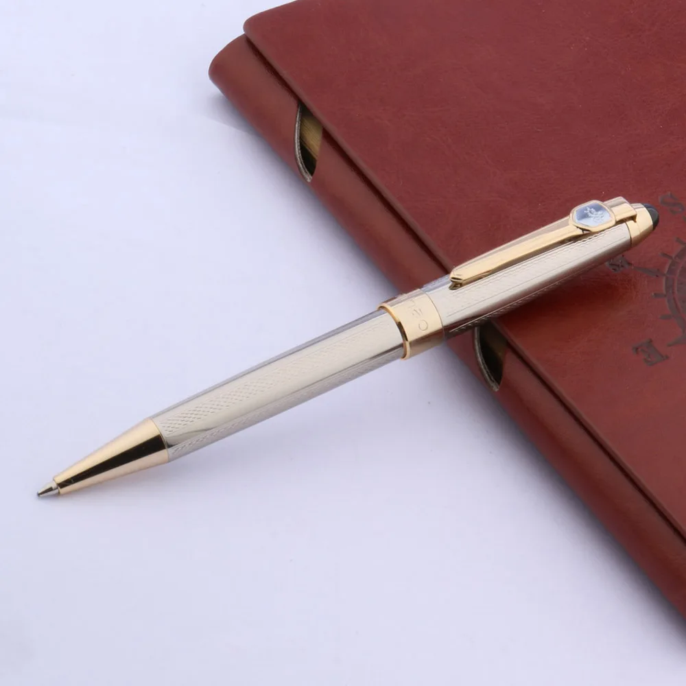 Jinhao 165 волны Нержавеющая сталь с золотой отделкой, металлический подарок пишущая шариковая ручка
Jinhao 165 волны Нержавеющая сталь с золотой отделкой, металлический подарок пишущая шариковая ручка