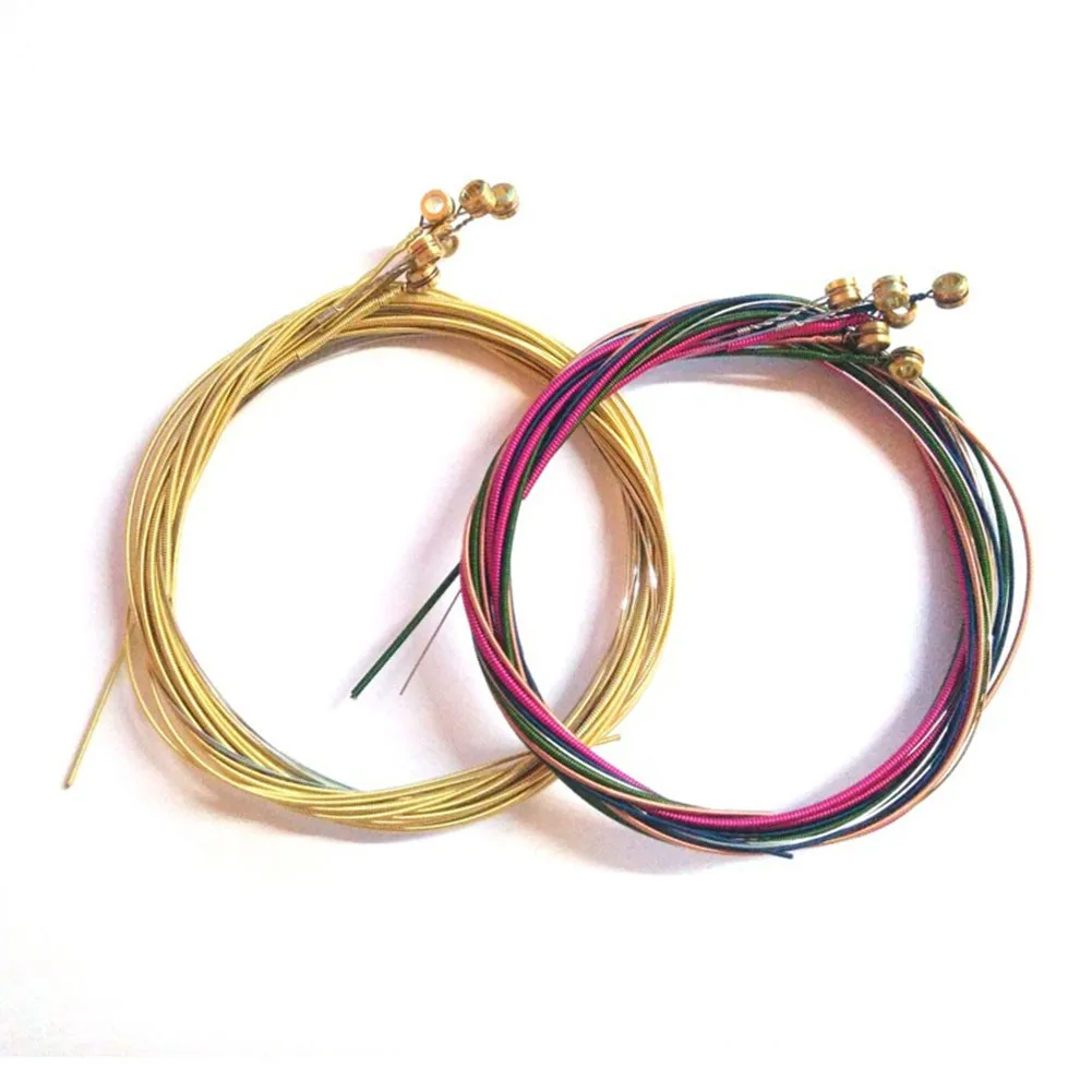 3 Sets Of 6pcs Colorful Acoustic Guitar Strings Replacement Steel Strings 0.25/0.36/0.76/1/1.22mm Fits Kinds Of Guitars Basses
3 Sets Of 6pcs Colorful Acoustic Guitar Strings Replacement Steel Strings 0.25/0.36/0.76/1/1.22mm Fits Kinds Of Guitars Basses