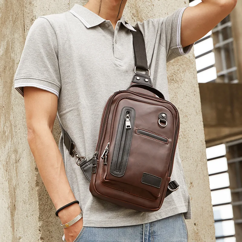High Quality PU Leather Chest Bags Men Vintage Crossbody Bag Travel Street Daily Phone Teenagers Messenger Single Shoulder Pack
High Quality PU Leather Chest Bags Men Vintage Crossbody Bag Travel Street Daily Phone Teenagers Messenger Single Shoulder Pack