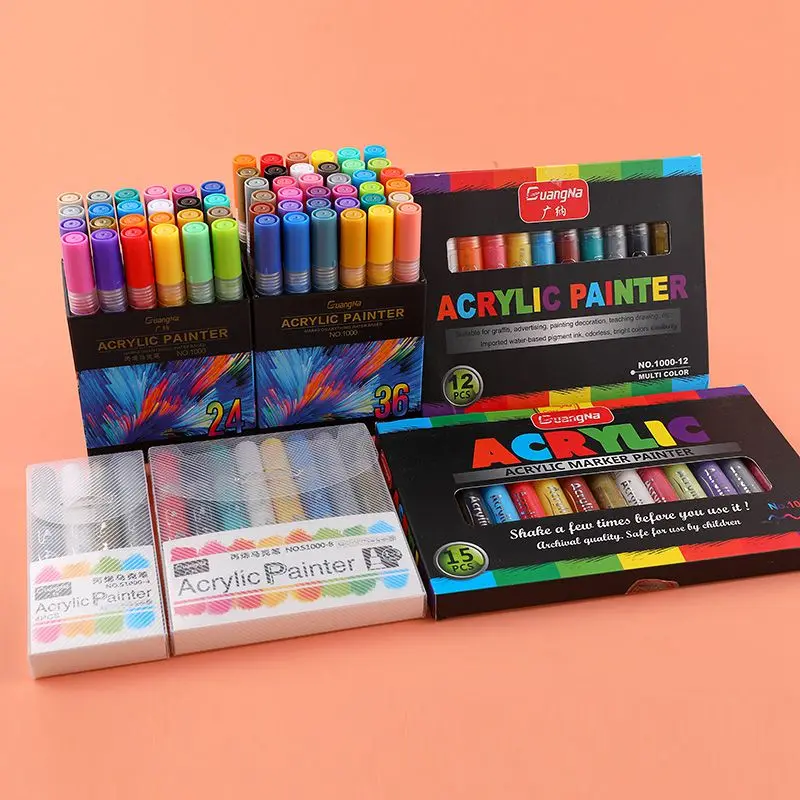 36 Colors Acrylic Paint Marker Pens for Rock Painting Stone Ceramic Porcelain Mug Wood Fabric Canvas Marking Pens Art Supplies
36 Colors Acrylic Paint Marker Pens for Rock Painting Stone Ceramic Porcelain Mug Wood Fabric Canvas Marking Pens Art Supplies