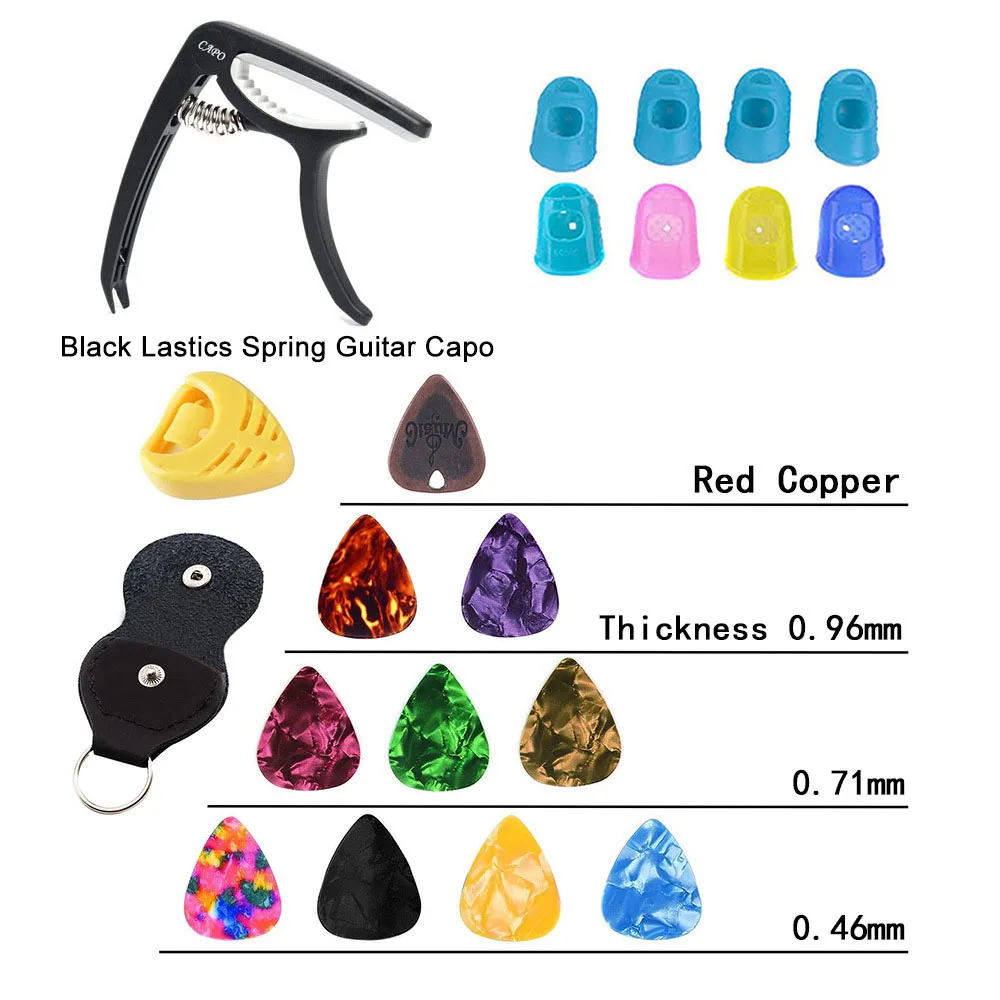 Portable Guitar Beginner Tools Fittings Adjustable Capo Pick Finger Set Collocation Suit
Portable Guitar Beginner Tools Fittings Adjustable Capo Pick Finger Set Collocation Suit