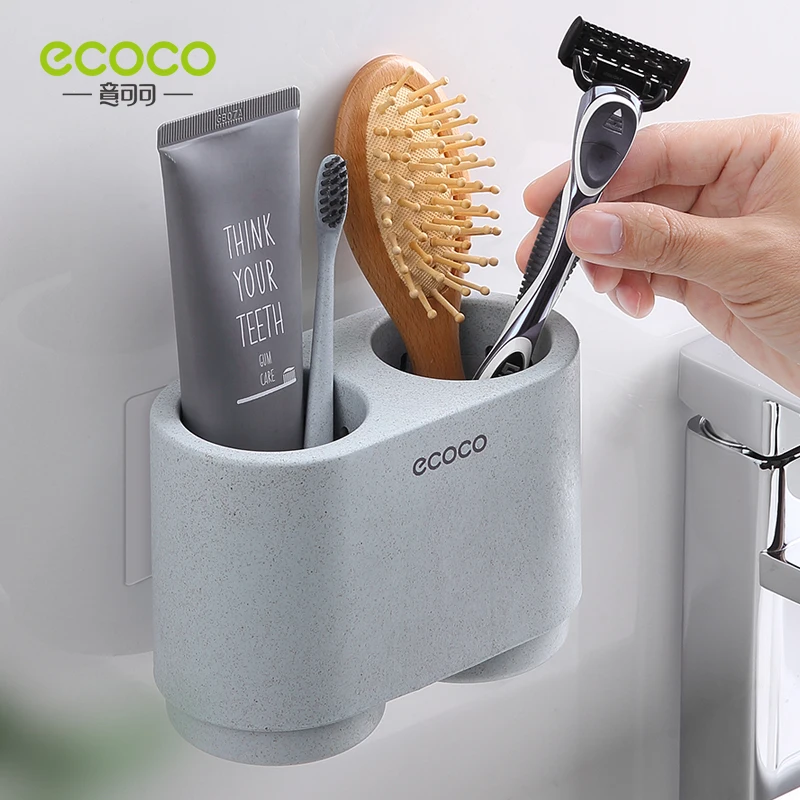 Настенный держатель для зубных щеток ECOCO стакан зубной пасты стойка аксессуары