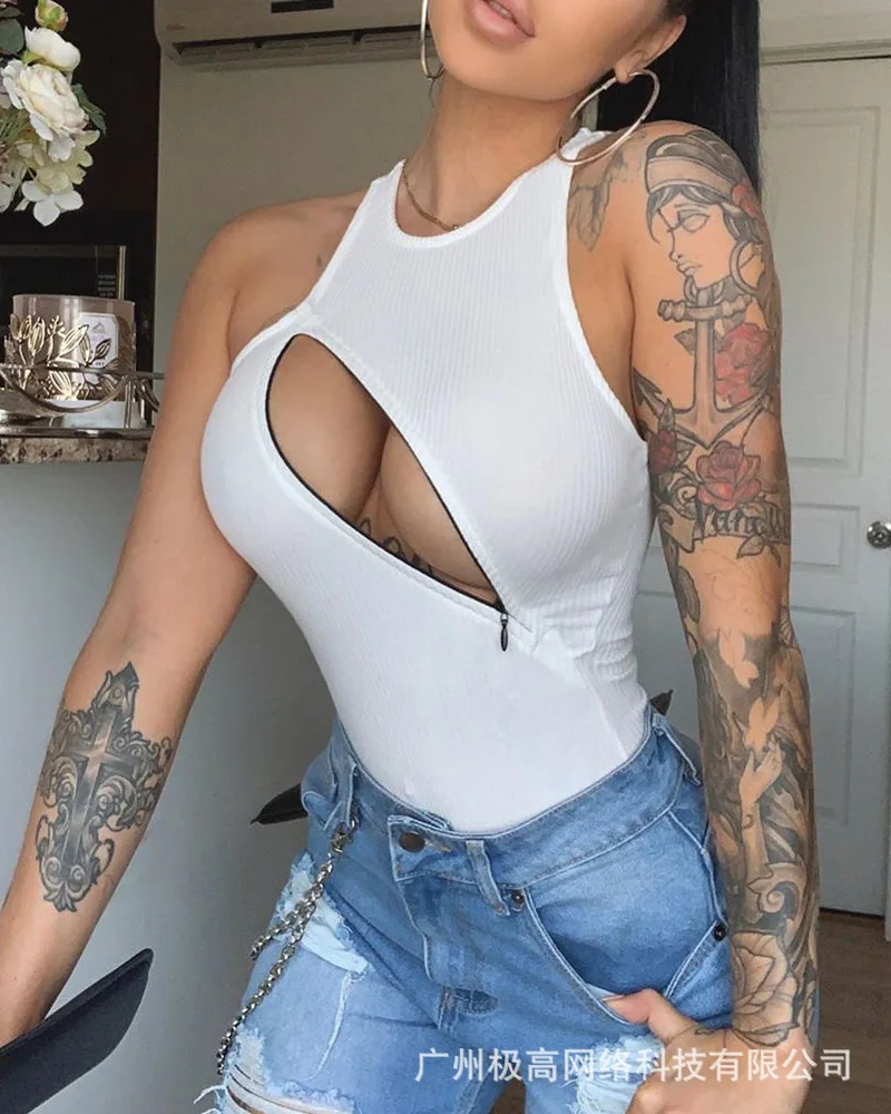 Donsignet 2021 Summer New Fashion Sexy Women's Top Tank White Zipper Sleeveless Tight Top Tank Women Clothes JG0721
Donsignet 2021 Summer New Fashion Sexy Women's Top Tank White Zipper Sleeveless Tight Top Tank Women Clothes JG0721